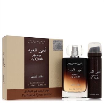 Ameer Al Oudh by Lattafa - Gift Set -- 3.4 oz Eau De Parfum Spray + 1.7 oz Perfumed Spray - for men