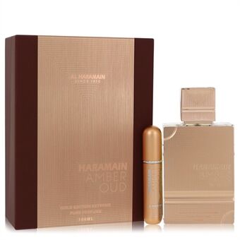 Al Haramain Amber Oud Gold Edition Extreme by Al Haramain - Gift Set 100 ml 3.4 Pure Perfume Spray + 0.34 oz Refillable Spray - for women