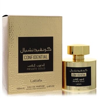 Lattafa Confidential Private Gold by Lattafa - Eau De Parfum Spray (Unisex) 100 ml - for men