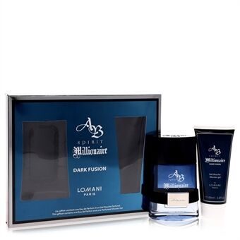 Spirit Millionaire Dark Fusion by Lomani - Gift Set -- 3.3 oz Eau De Parfum Spray + 3.3 oz Shower Gel - for men