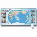 Mousepad XXL with World Map / Gamer Pad - 80 x 30 cm