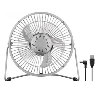 Table fan Fan with USB connection / 20 cm - Silver