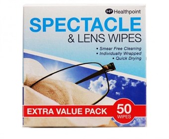 Healthpoint Spectacle & Lens Wipes - 52 pcs