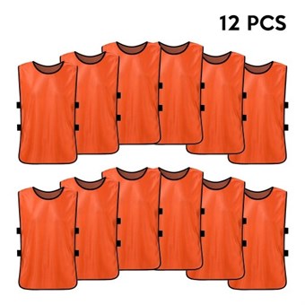 12PCS Adults Soccer Quick Drying Football Vest Practice Sports Vest Breathable Bibs