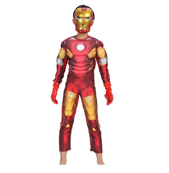 Iron Man - Avengers - Costume Kids - Incl. Mask + Suit - Large (130-140 cm)