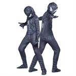 Spiderman Black Tight Costume - Children - Incl. Suit + Mask - Large - 120-130 cm