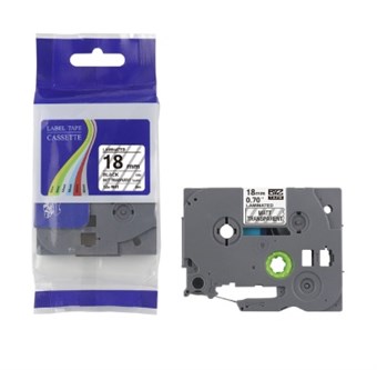 Brother Compatible TZ 231 - Black text White tape 12mm x 8 m