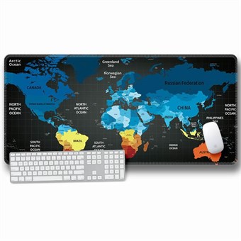Mousepad XXL with World Map / Gamer Pad - 80 x 30 cm