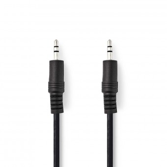 Stereo audio cable | 3.5 mm male connector | 3.5 mm male connector | 1.0 m | Black
