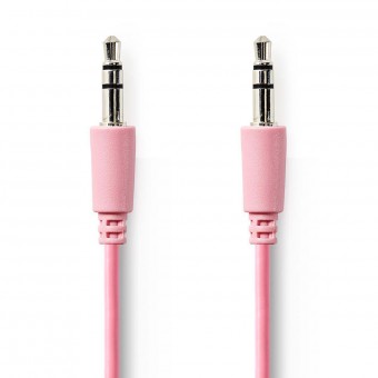Stereo audio cable | 3.5 mm male connector | 3.5 mm male connector | 1.0 m | pink