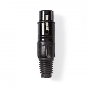 XLR connector | XLR 3-leg female connector | Black