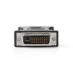 DVI to VGA adapter | DVI-D 24 + 1-pin male connector - VGA female connector | Black
