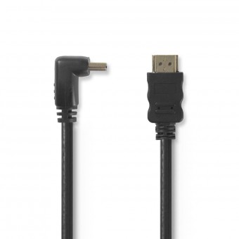 High Speed HDMI ™ Cable with Ethernet | HDMI connector | HDMI connector, 90 ° angled | 1.5 m | Black