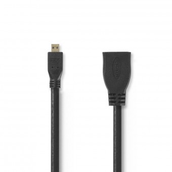 High Speed HDMI ™ Cable with Ethernet | HDMI ™ Microstick - HDMI ™ Feature | 0.2 m | Black