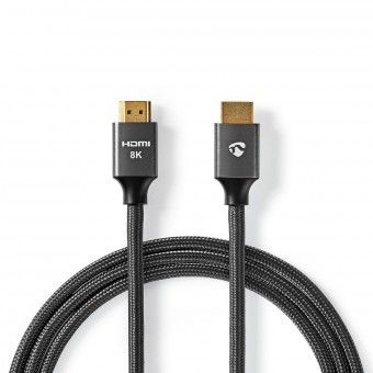 Ultra High Speed HDMI Cable | HDMI ™ connector - HDMI ™ connector | Metal Gray | Shielded cable | 1.0 m