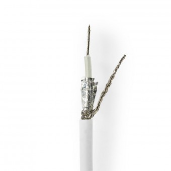 Coaxial Cable | RG58CU | 100 m | Drum | White
