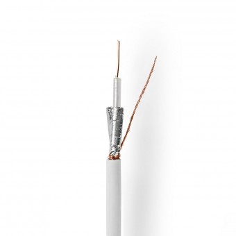 Coaxial Cable | RG59U | 10.0 m | Mini Drum | White