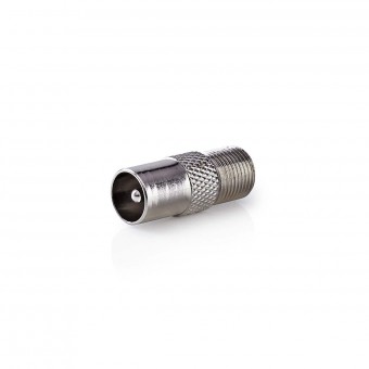 Satellite and antenna adapter | Coaxial male connector | F-female connector | Metal