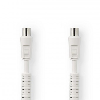Coaxial cable 120 dB | IEC (coaxial) male connector | IEC (coaxial) female connector | 15 m | White