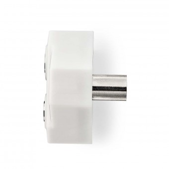 Coaxial splitter | IEC (coaxial) male connector | 2 x IEC (coaxial) socket | White