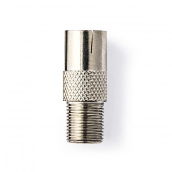 Satellite and antenna adapter | F-female connector | IEC (coaxial) female connector | Metal