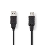 USB 2.0 cable | A male connector | Mikco A male connector | 2.0 m | Black