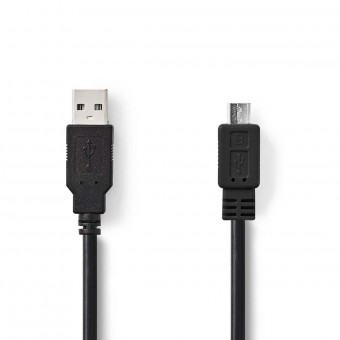 USB 2.0 cable | A male connector | micro B male connector | 1.0 m | Black