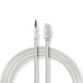Apple Lightning Headphone Adapter Cable | Apple Lightning 8-pin male connector - 3.5mm male connector | 1.00 m | Aluminum