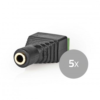 CCTV Security Connectors | 5 x | 3-thread for 3.5mm Female
