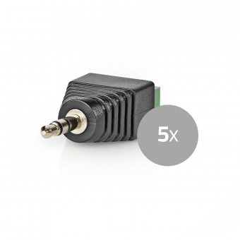 CCTV Security Connectors | 5 x | 3-thread to 3.5mm Male