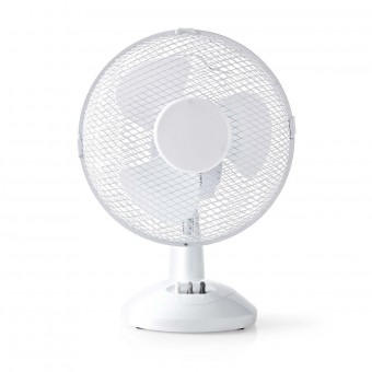 Table Fan | 23 cm in diameter | 3 speeds | Turning function | White