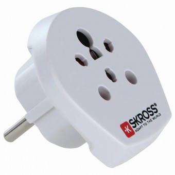 Travel Adapter India / Israel / Denmark to Europe