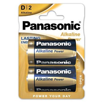 Panasonic Alkaline Power D Batteries - 2 pcs