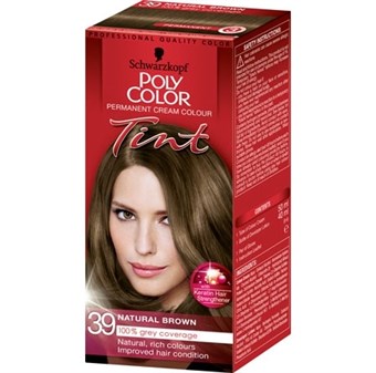 Schwarzkopf Poly Color - Permanent Cream Color - Natural Brown 39