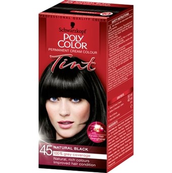 Schwarzkopf Poly Color - Permanent Cream Color - 45 Natural Black