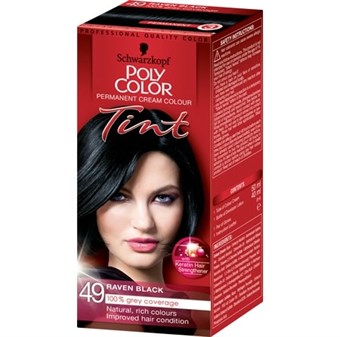 Schwarzkopf Poly Color - Permanent Cream Color - Raven Black 49