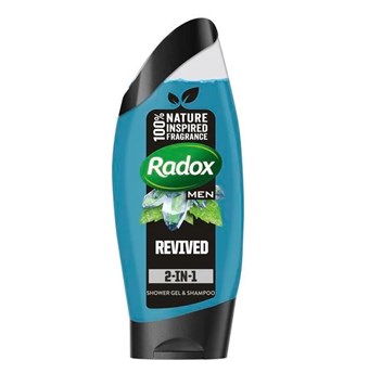 Radox Men 2-in-1 Shower Gel & Shampoo Revived - Watermint & Sea minerals - 250ml