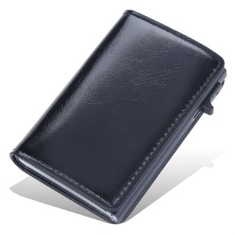 iSafe 2.0 Double Leather Card Holder - Black