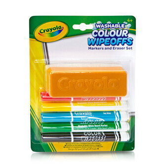 Crayola Dry Wipeoffs Markers with Eraser, 5pcs.