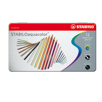 Stabilo Aquacolor metal box, 12pcs.