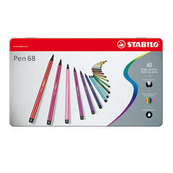 Stabilo Pen 68 in metal box, 40kl.