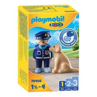 Playmobil 1.2.3. Policeman with Dog - 70408