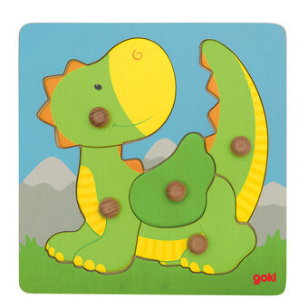 Goki Wooden Bubble Puzzle Dragon, 5pcs.