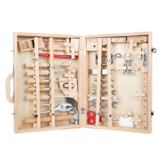 Small Foot - Wooden Tool Box Deluxe with Tools,