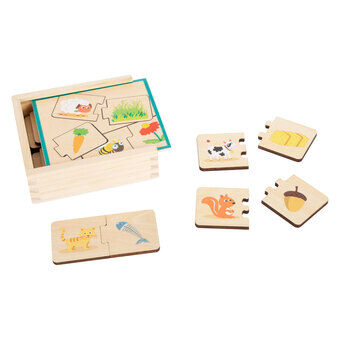 Wooden Puzzle Animals and their Food