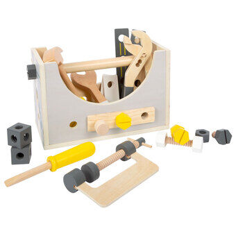 Wooden tool box 2in1, 28 pcs.