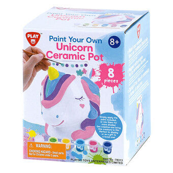 Play Paint your own Ceramic Unicorn Pot, 8pcs.