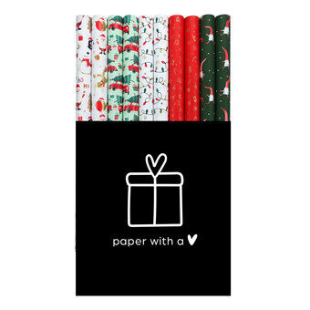 Gift Wrapping Paper Christmas Collection, 50 Rolls