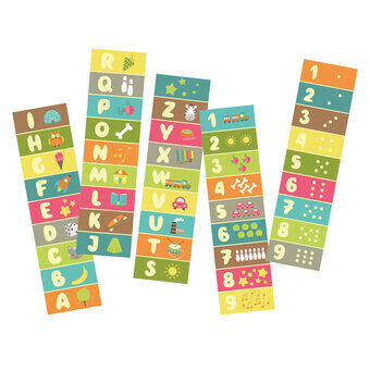 Play mat Letters and Numbers 40x150cm, Set of 5