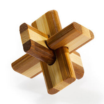 3D Bamboo Brain puzzle Double cross * *